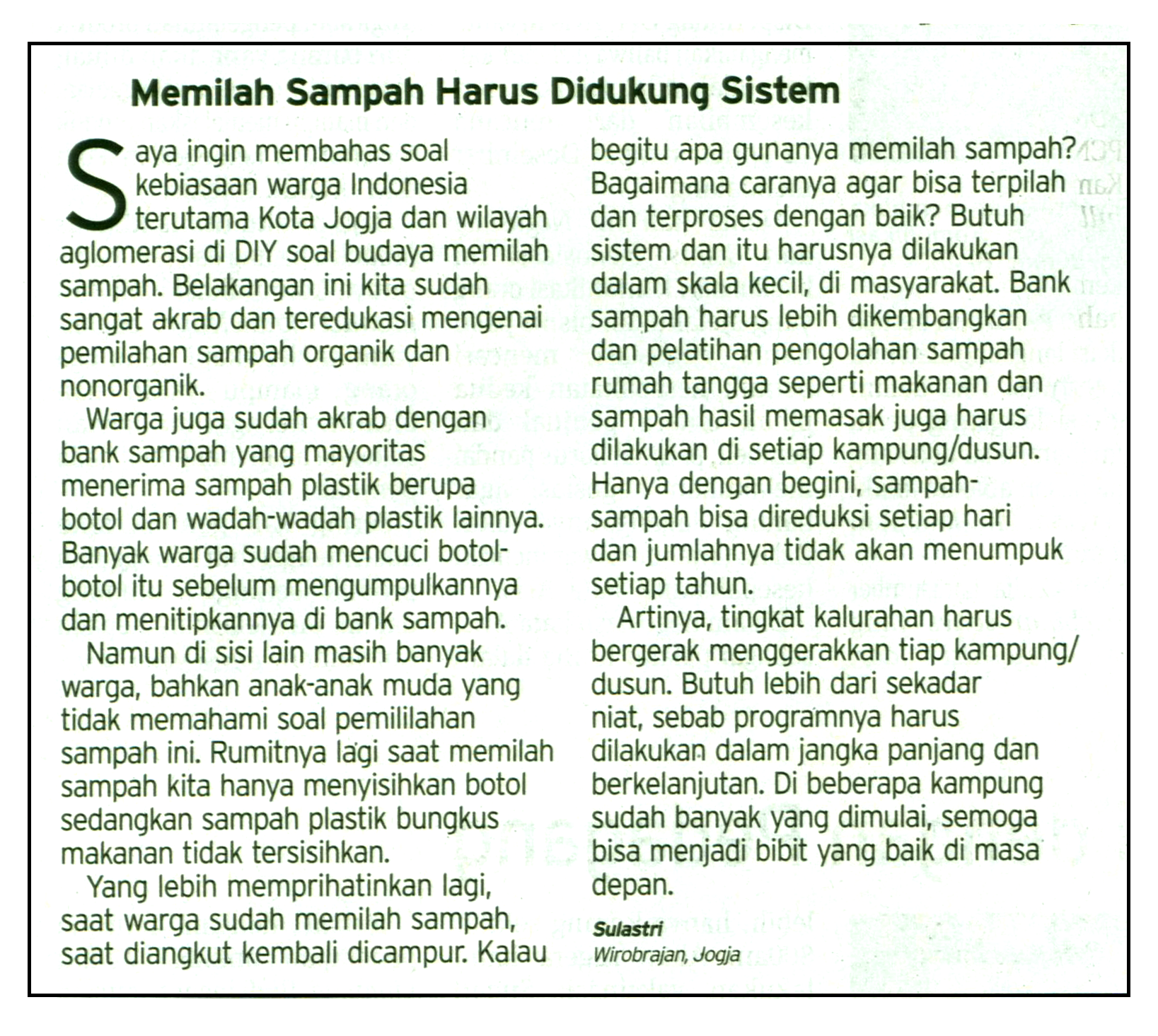 Kliping jogja terbaru
