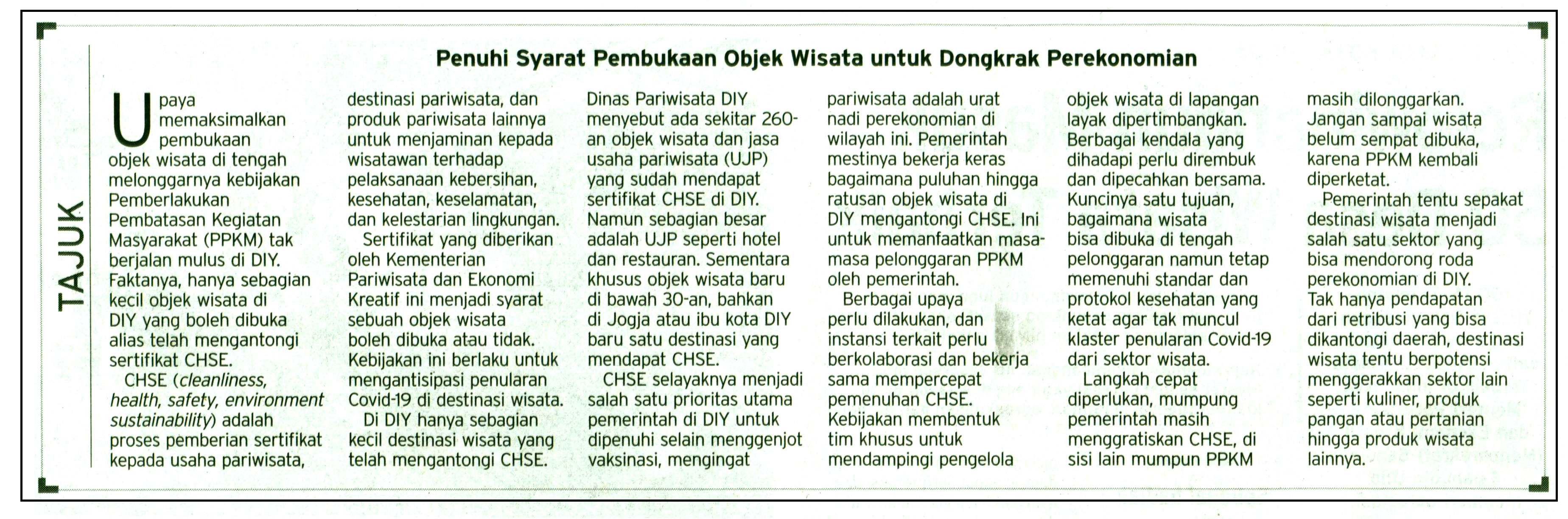 Kliping jogja terbaru