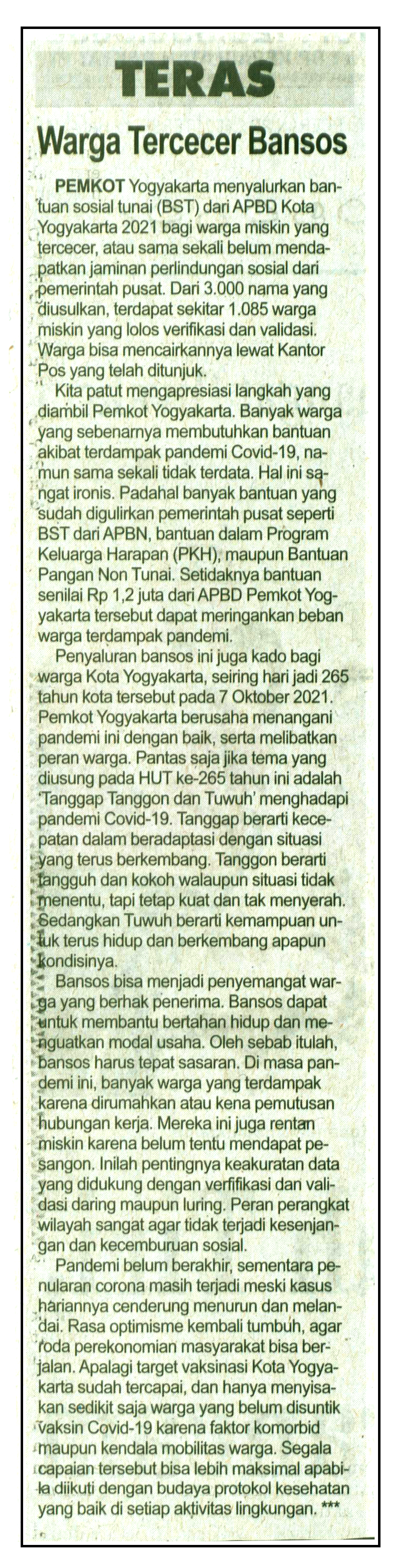 Kliping jogja terbaru