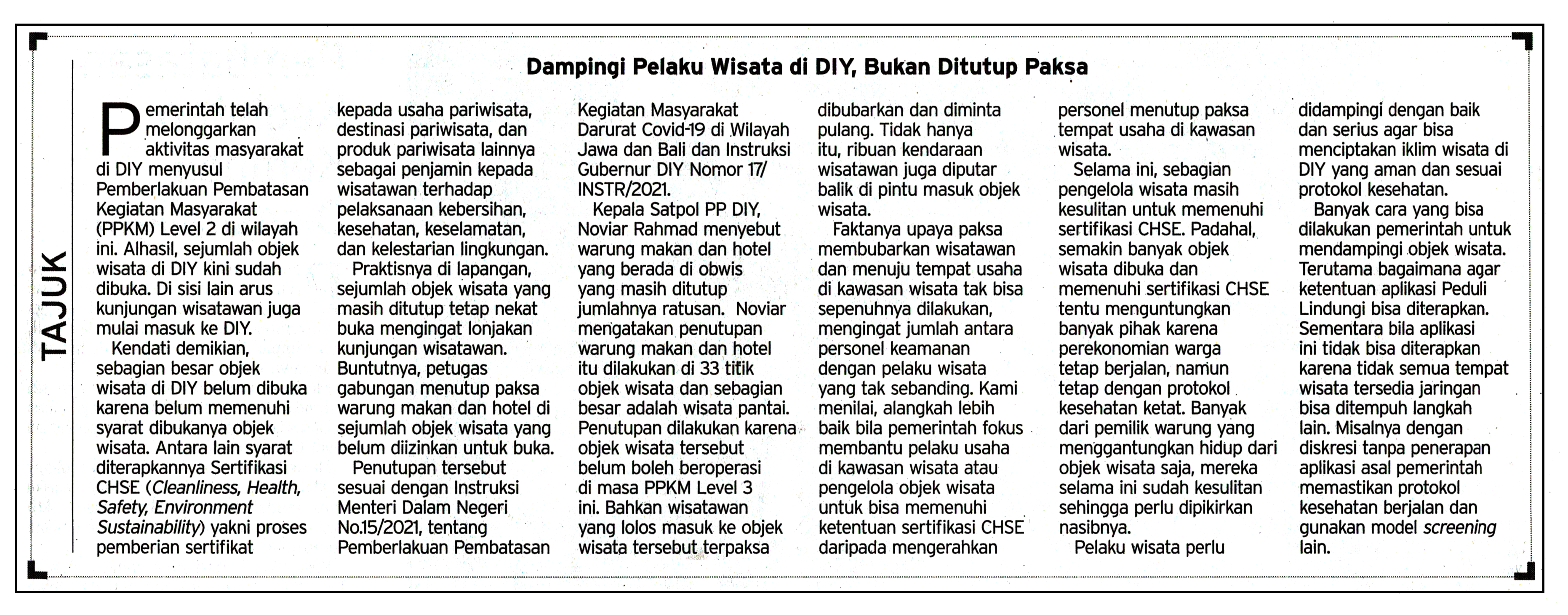 Kliping jogja terbaru