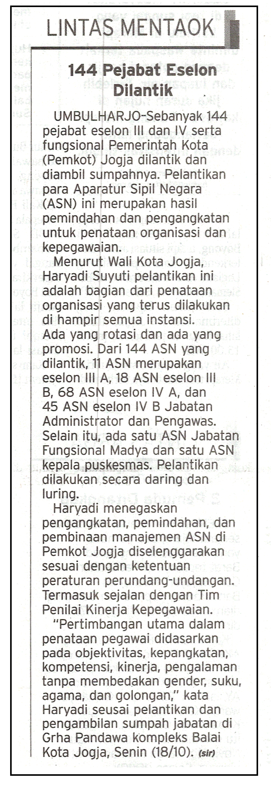 Kliping jogja terbaru