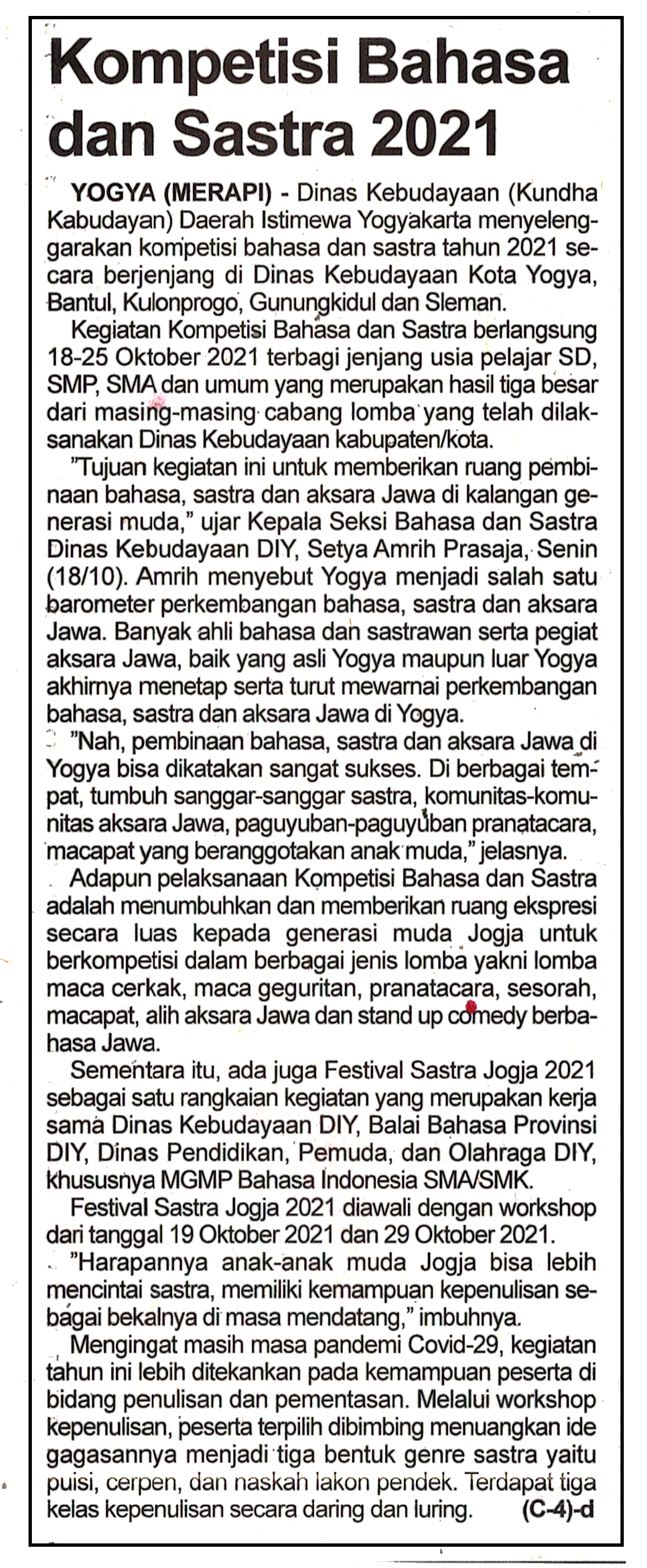 Kliping jogja terbaru