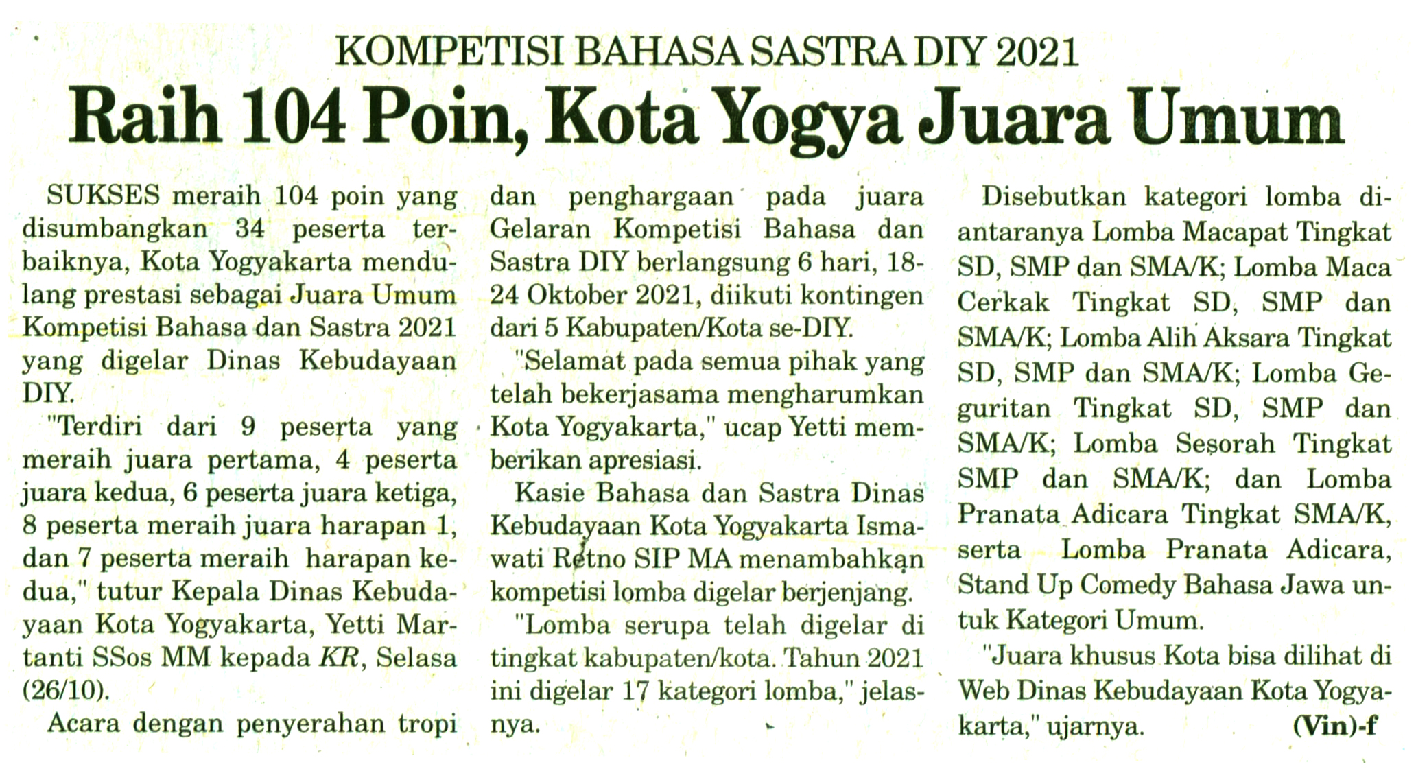Kliping jogja terbaru