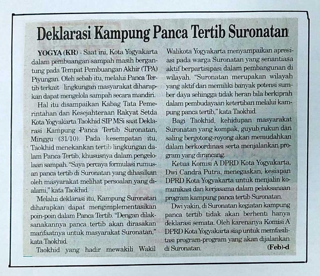 Kliping jogja terbaru