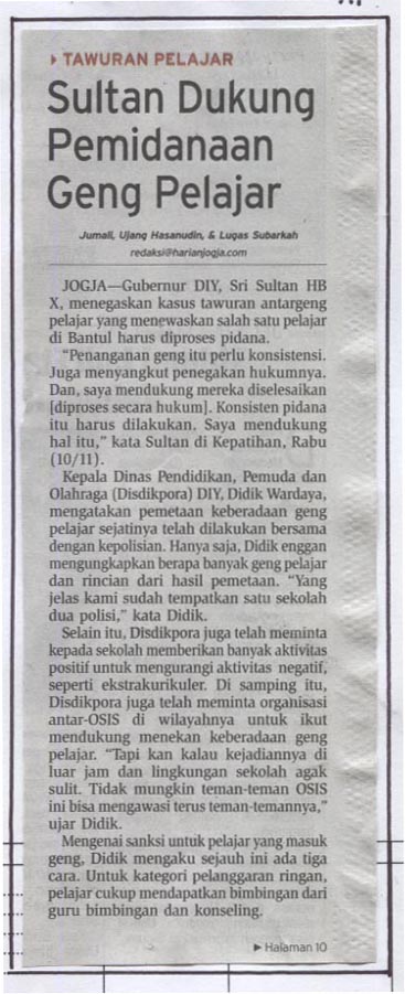 Kliping jogja terbaru