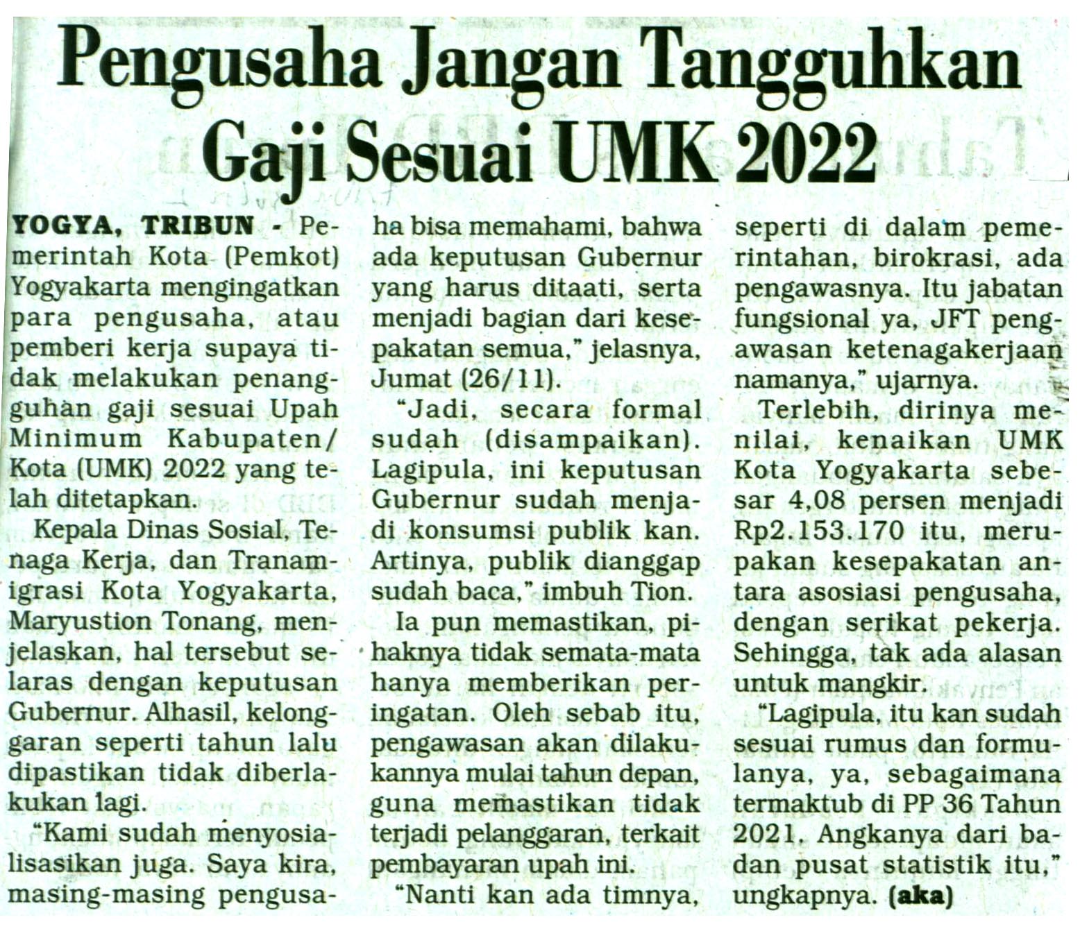 Kliping jogja terbaru