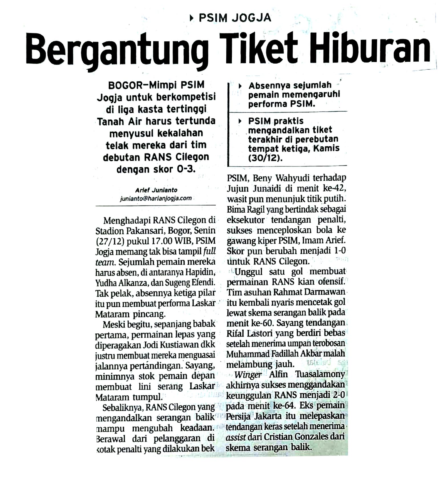 Kliping jogja terbaru