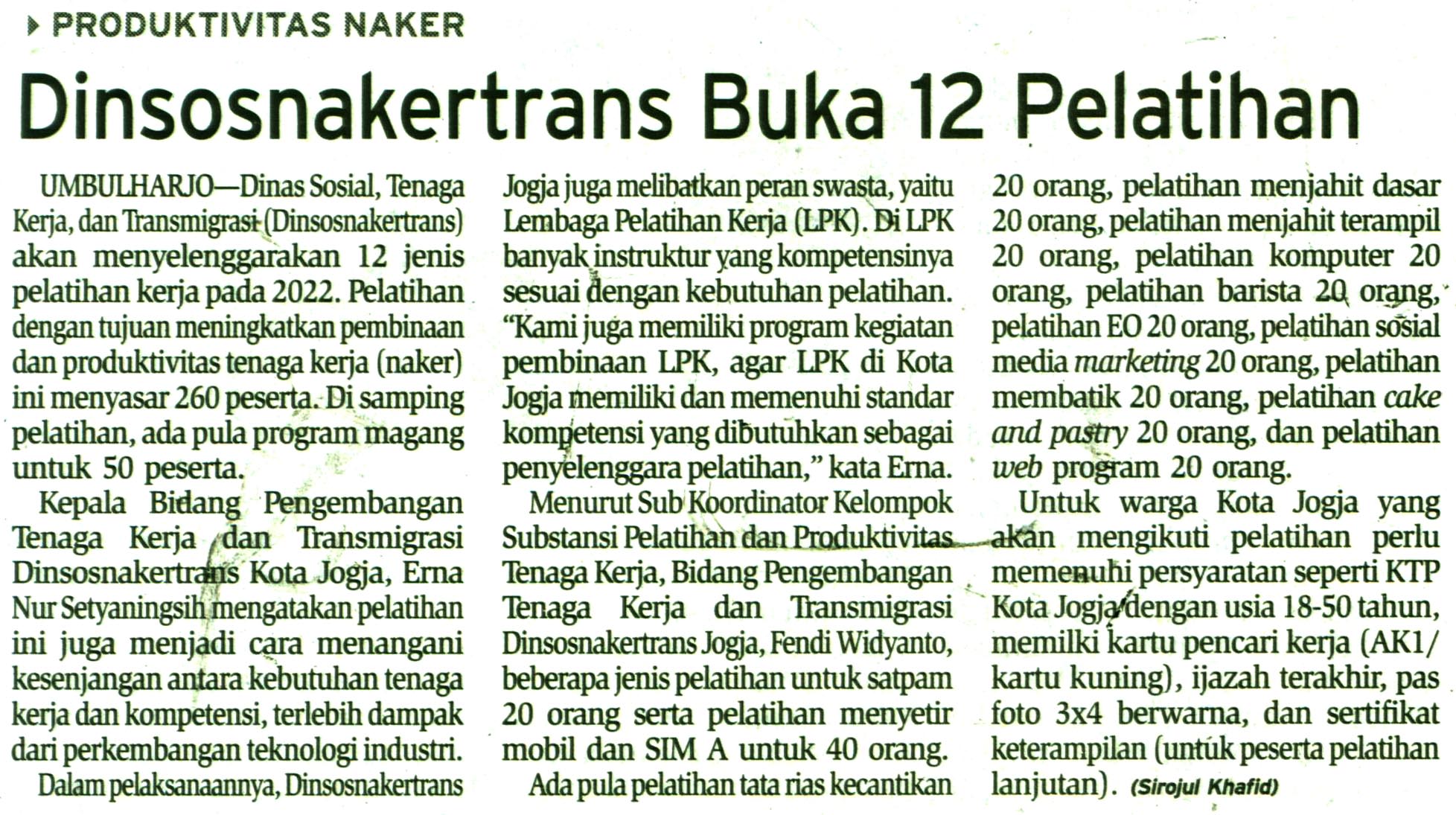 Kliping jogja terbaru