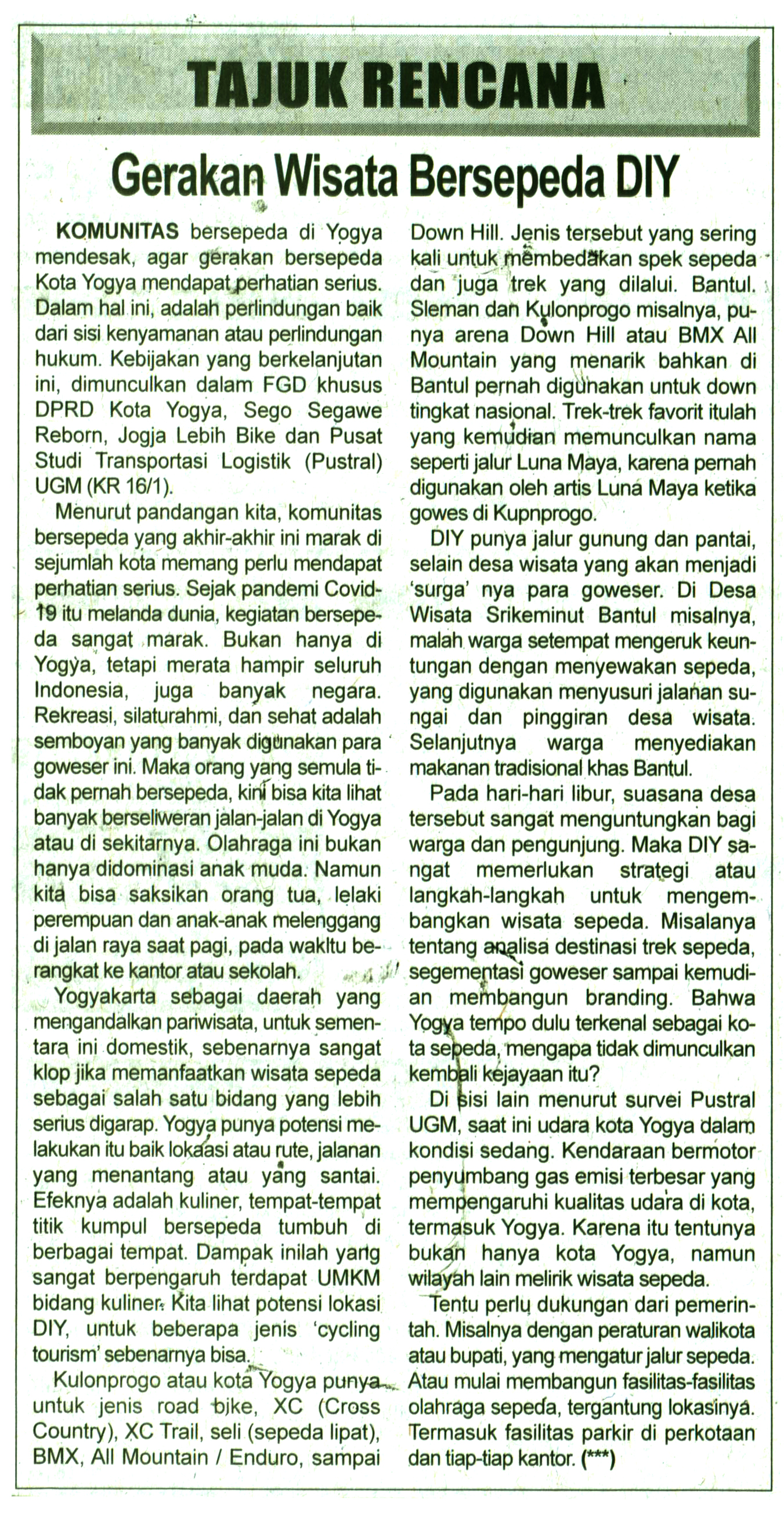 Kliping jogja terbaru
