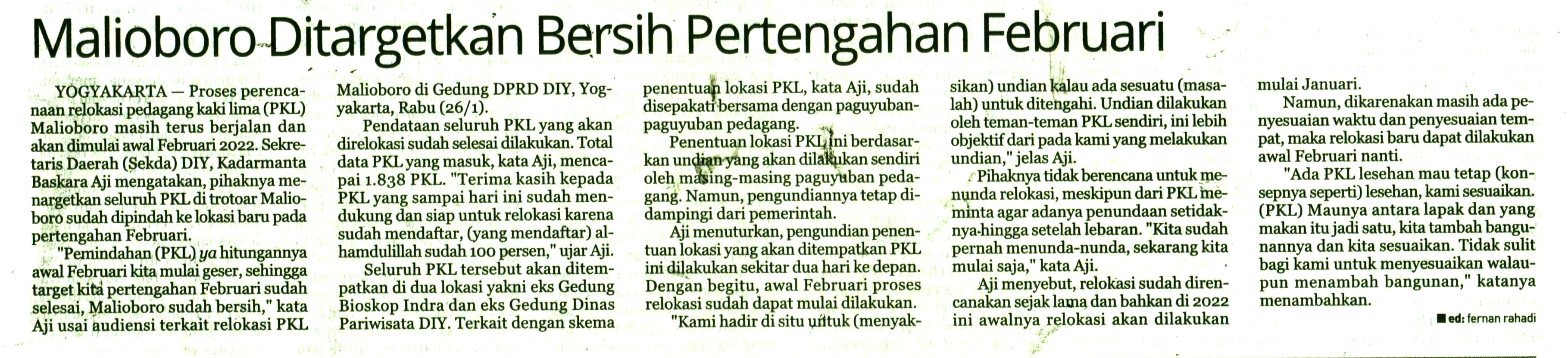 Kliping jogja terbaru