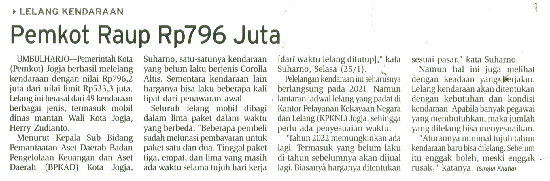 Kliping jogja terbaru