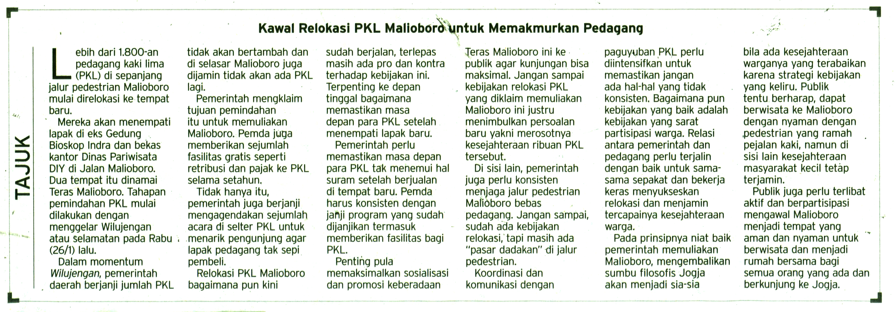 Kliping jogja terbaru