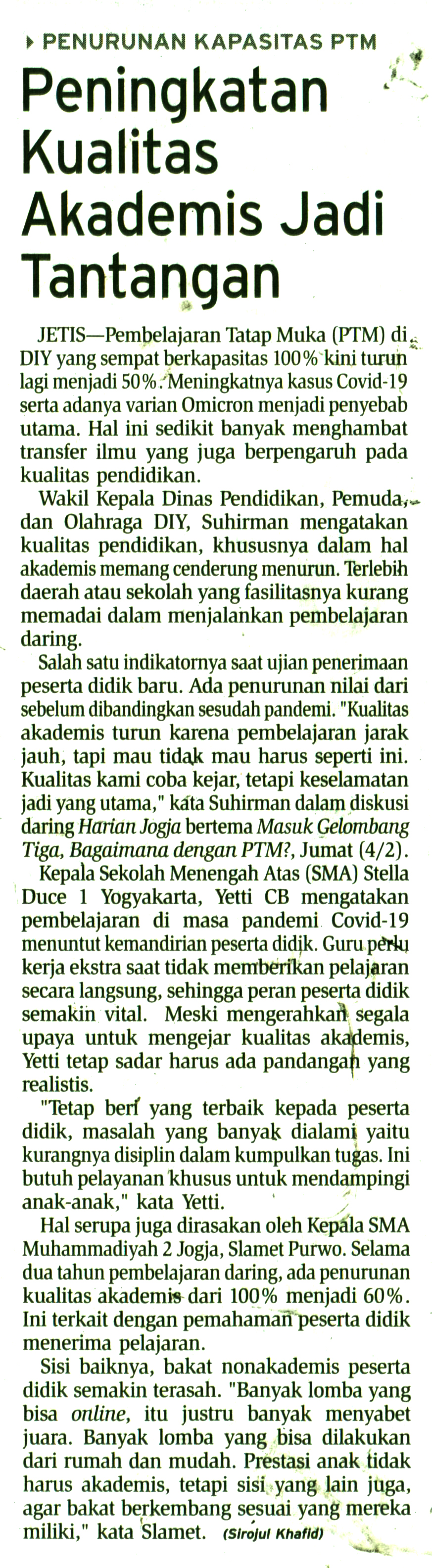 Kliping jogja terbaru