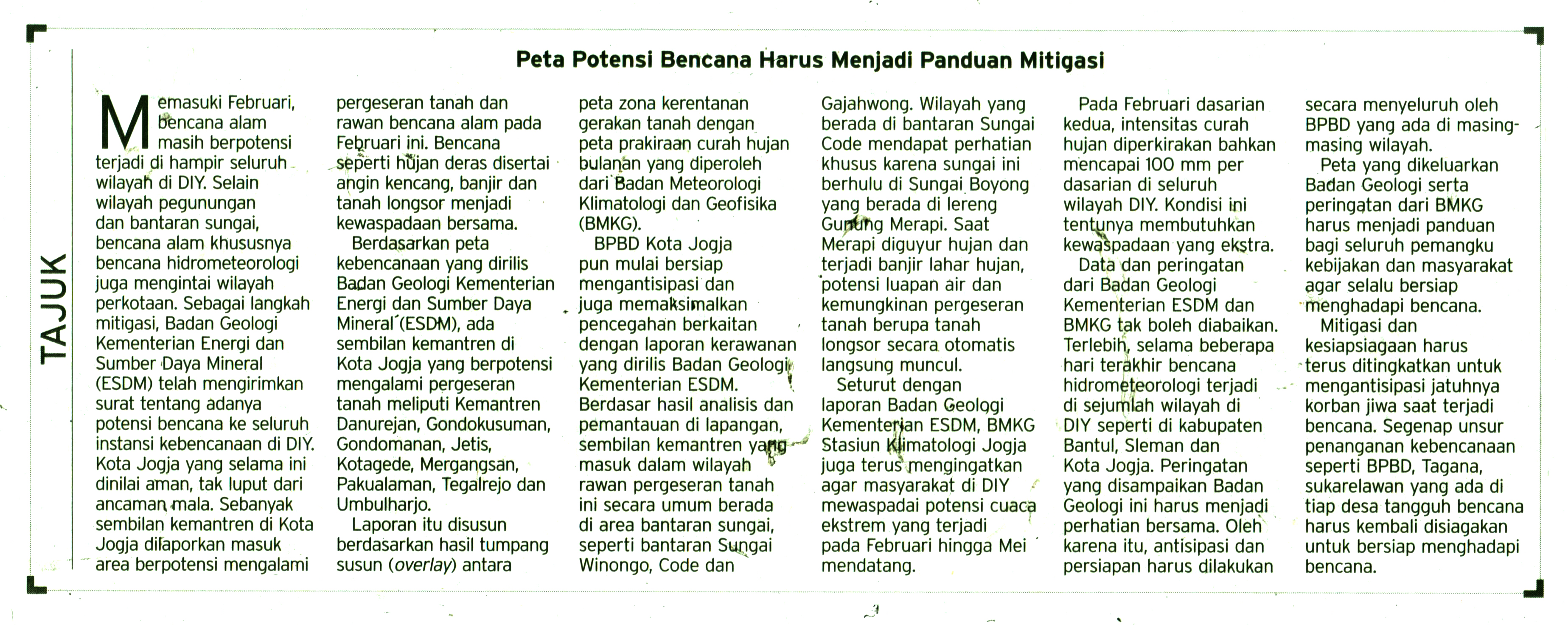 Kliping jogja terbaru