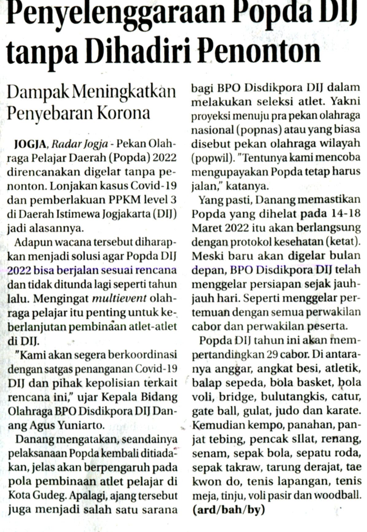 Kliping jogja terbaru