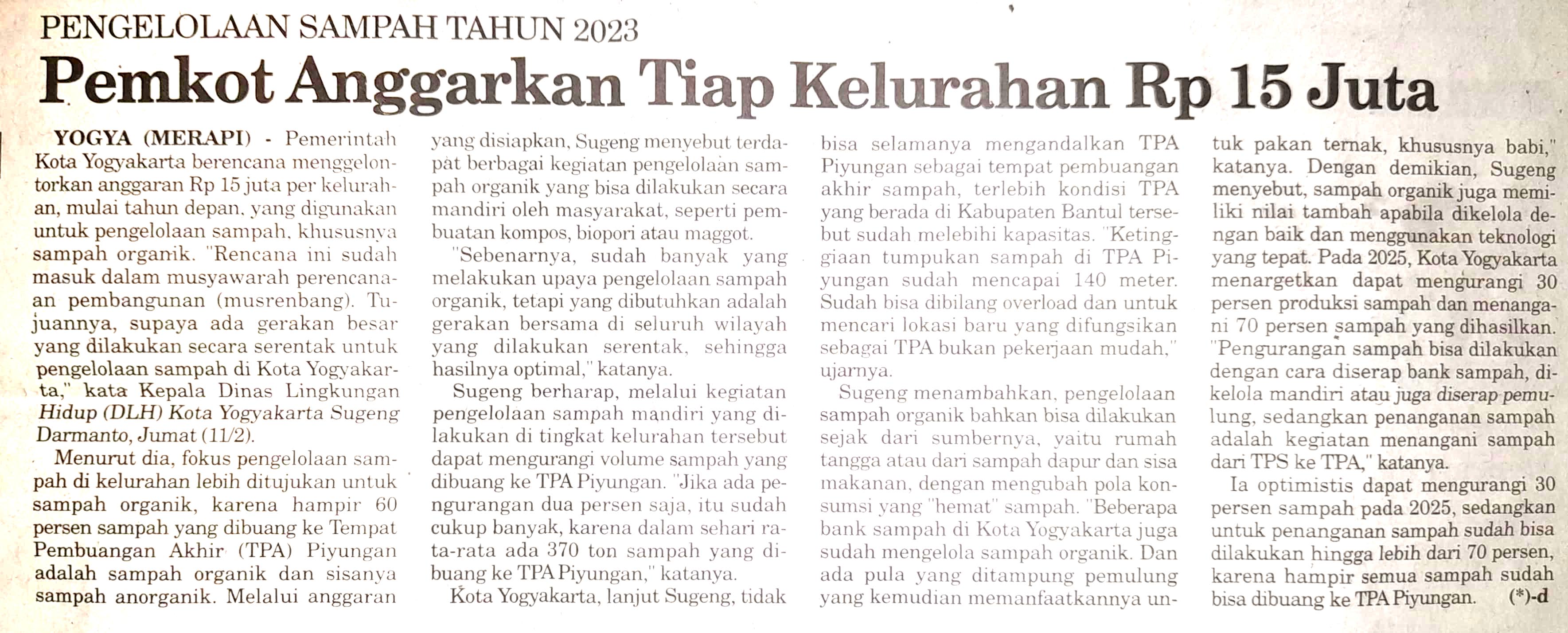 Kliping jogja terbaru