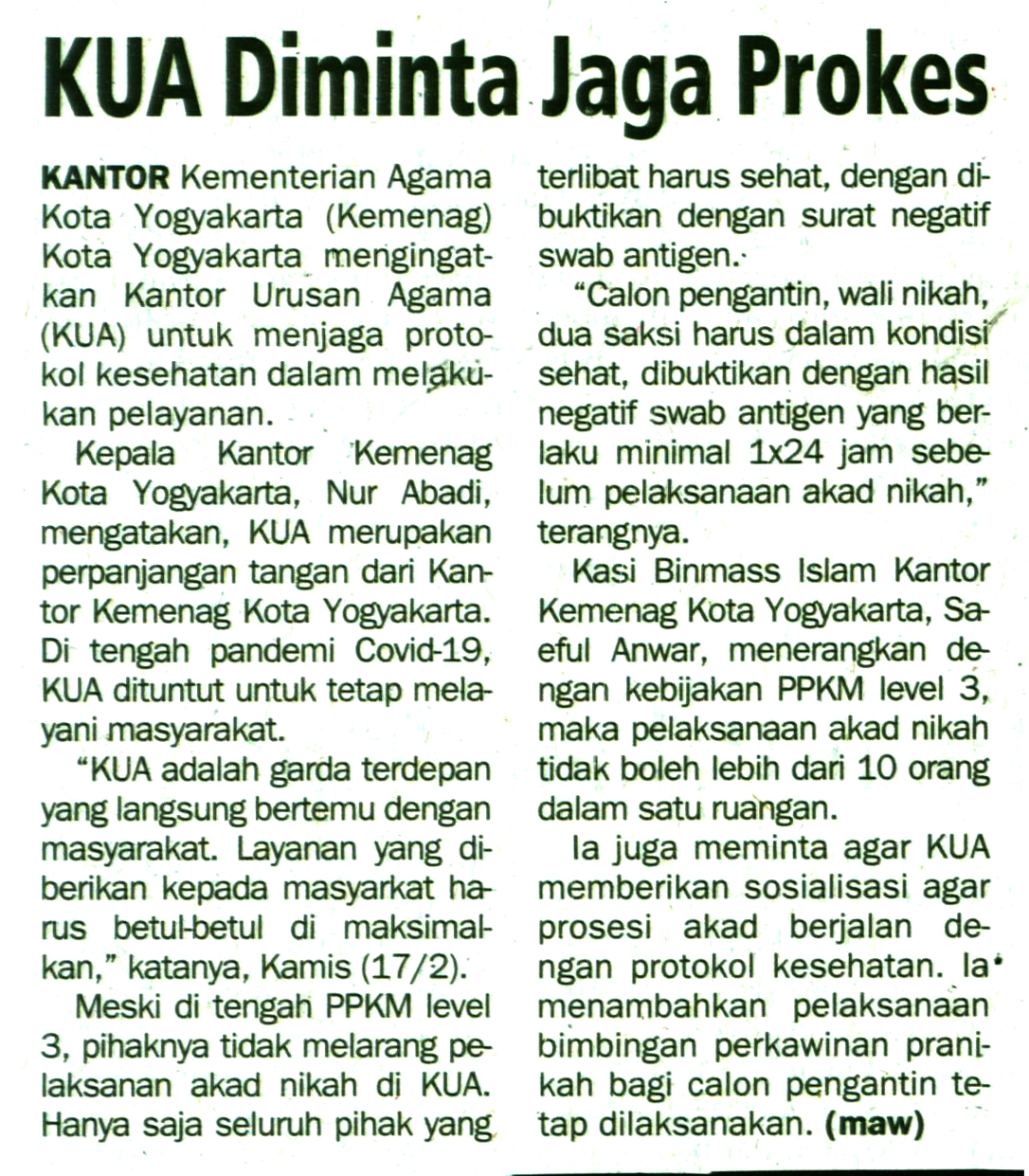 Kliping jogja terbaru