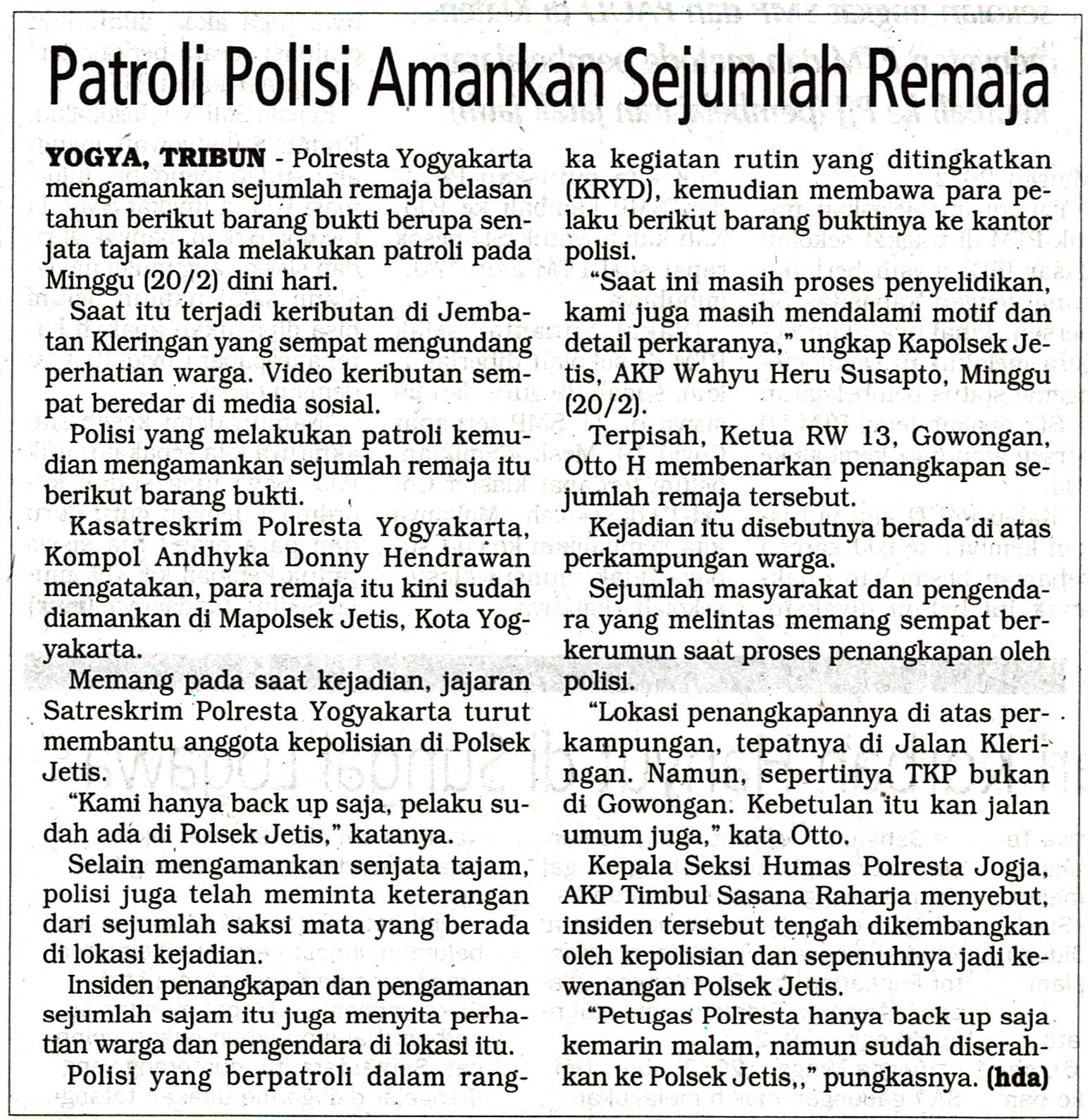 Kliping jogja terbaru