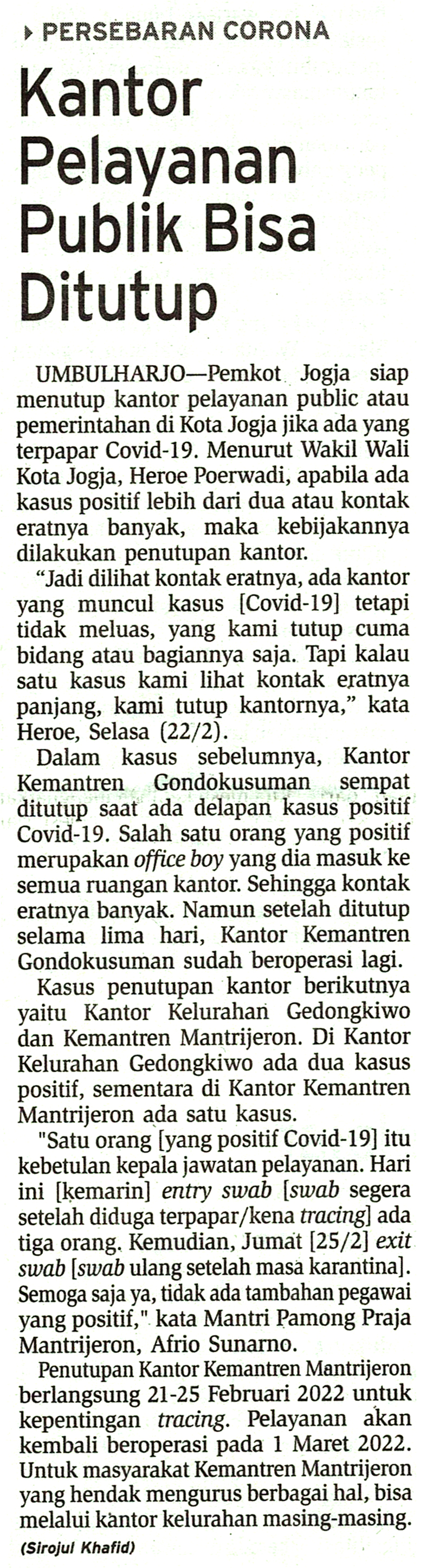 Kliping jogja terbaru