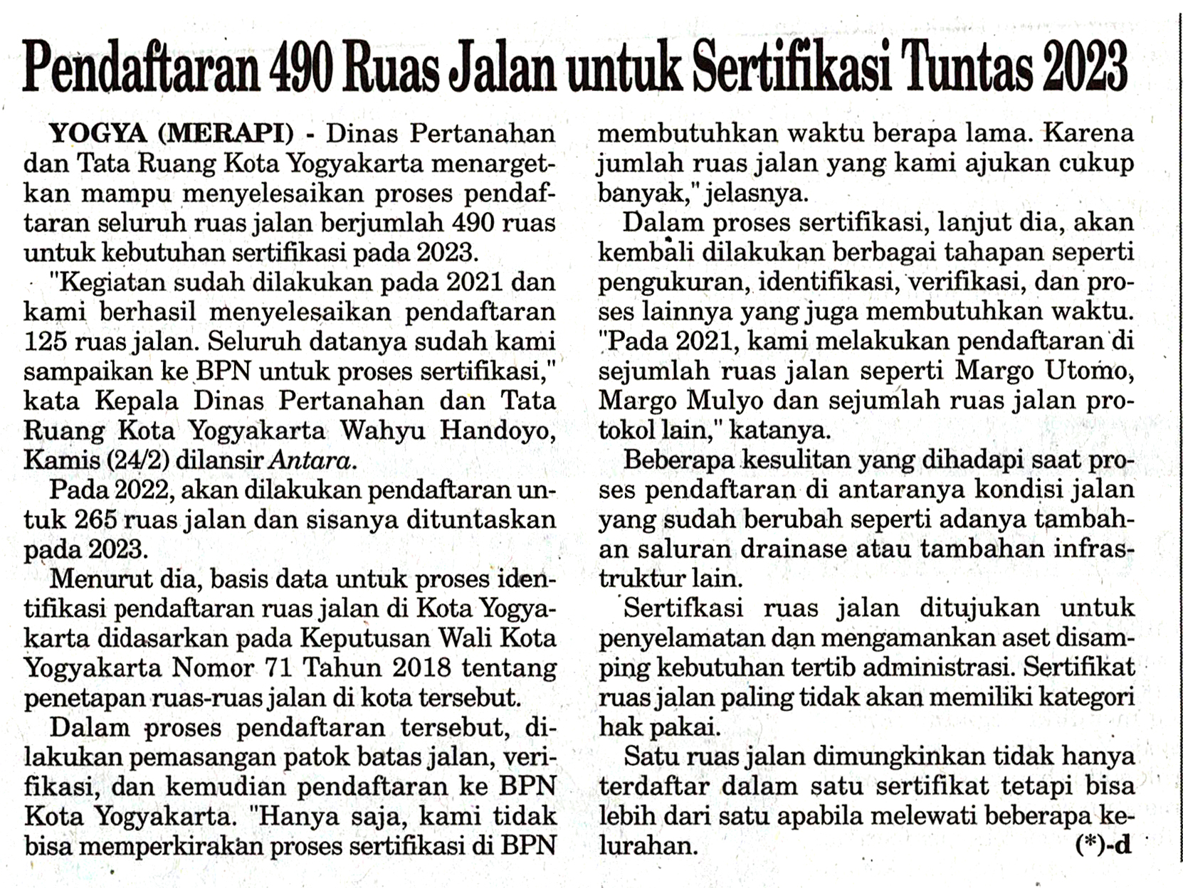 Kliping jogja terbaru