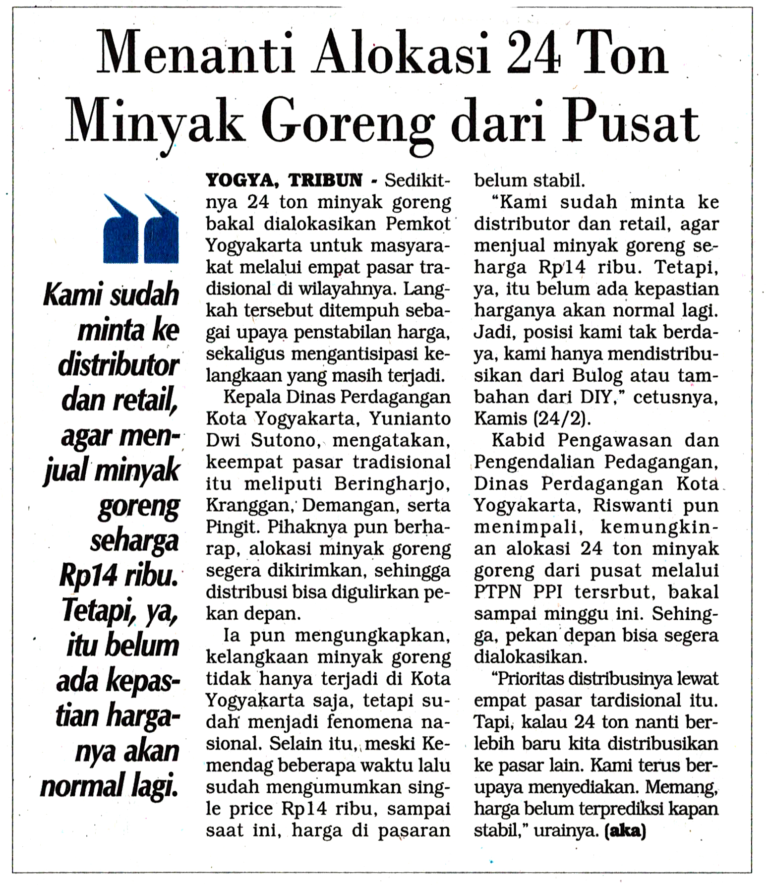 Kliping jogja terbaru