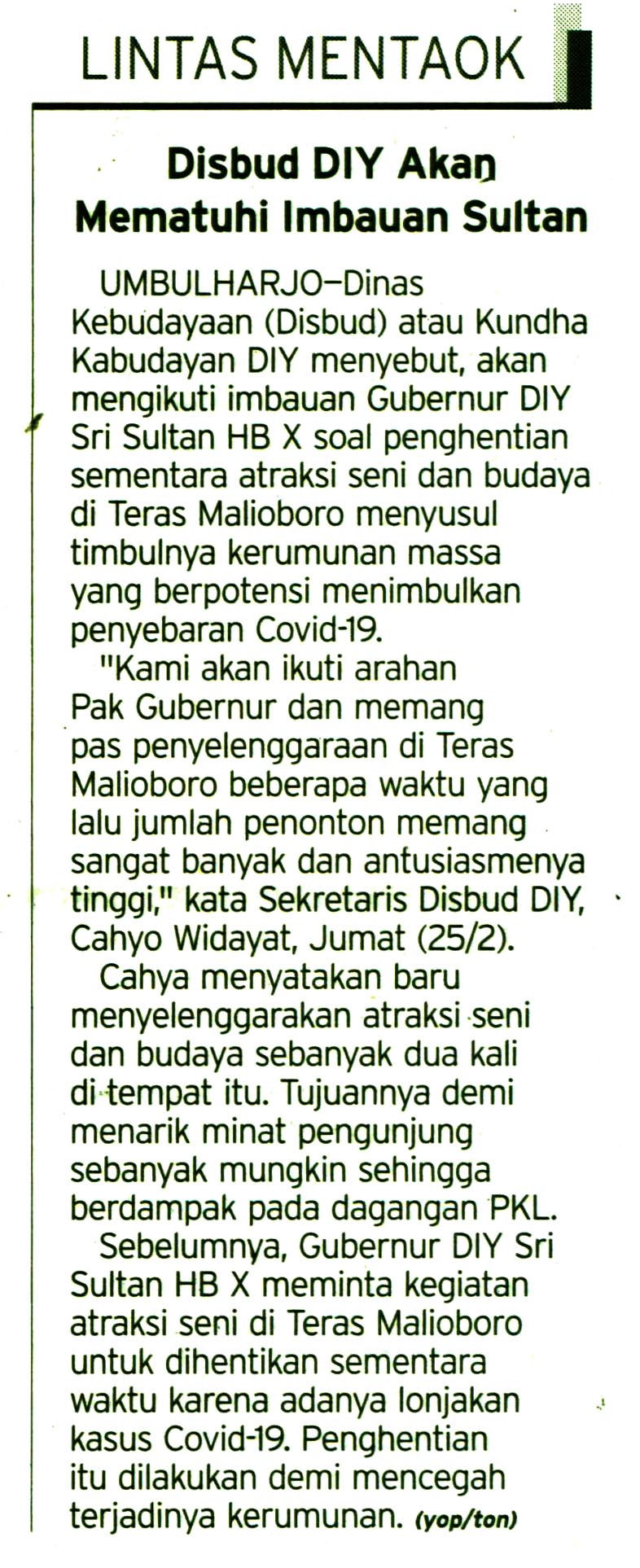 Kliping jogja terbaru