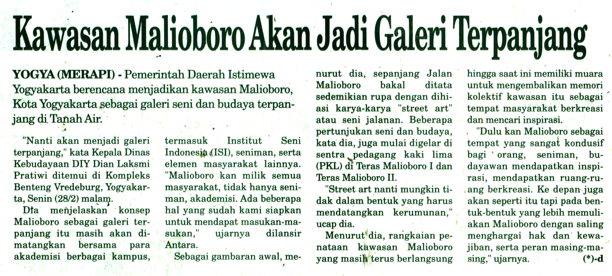 Kliping jogja terbaru