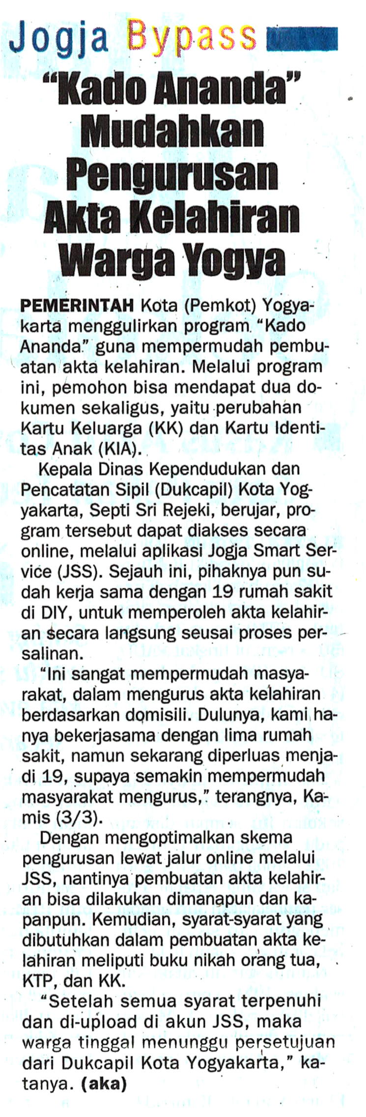 Kliping jogja terbaru