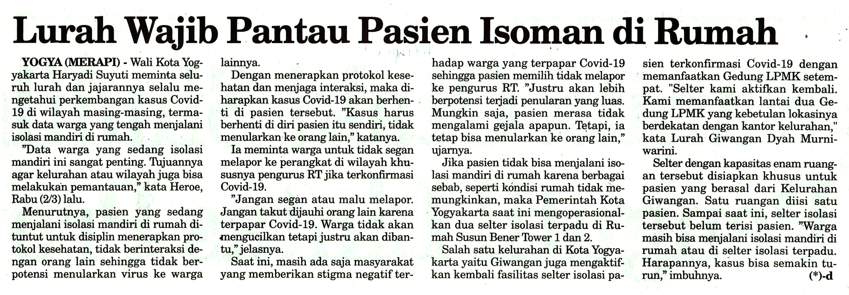Kliping jogja terbaru