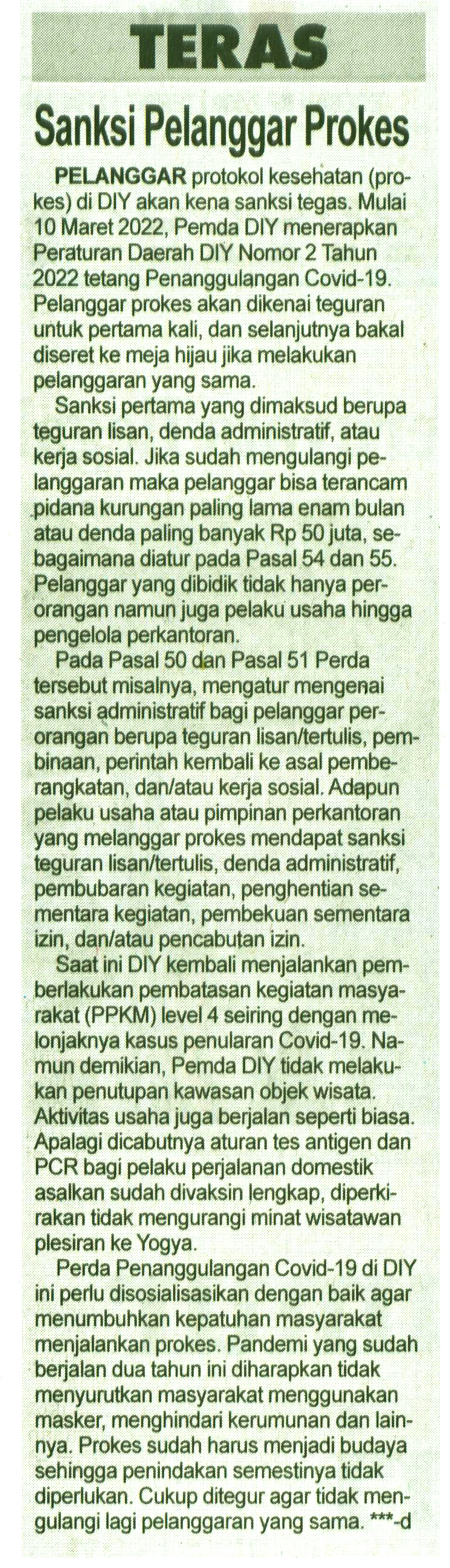 Kliping jogja terbaru