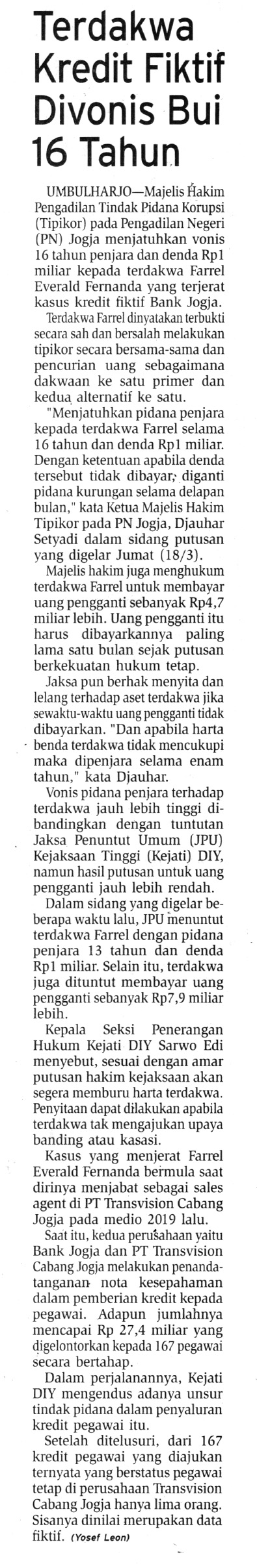 Kliping jogja terbaru