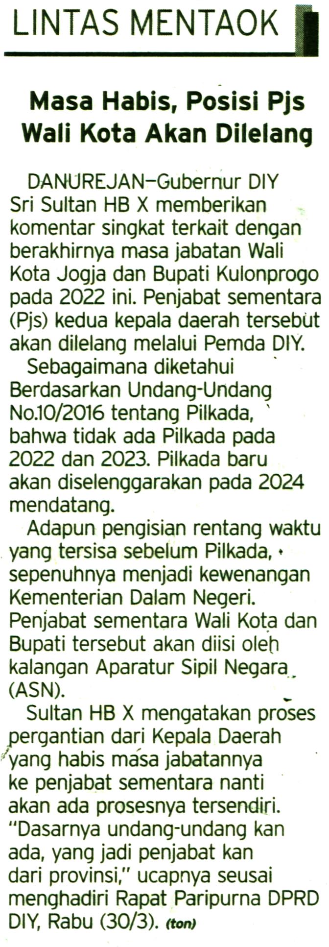 Kliping jogja terbaru