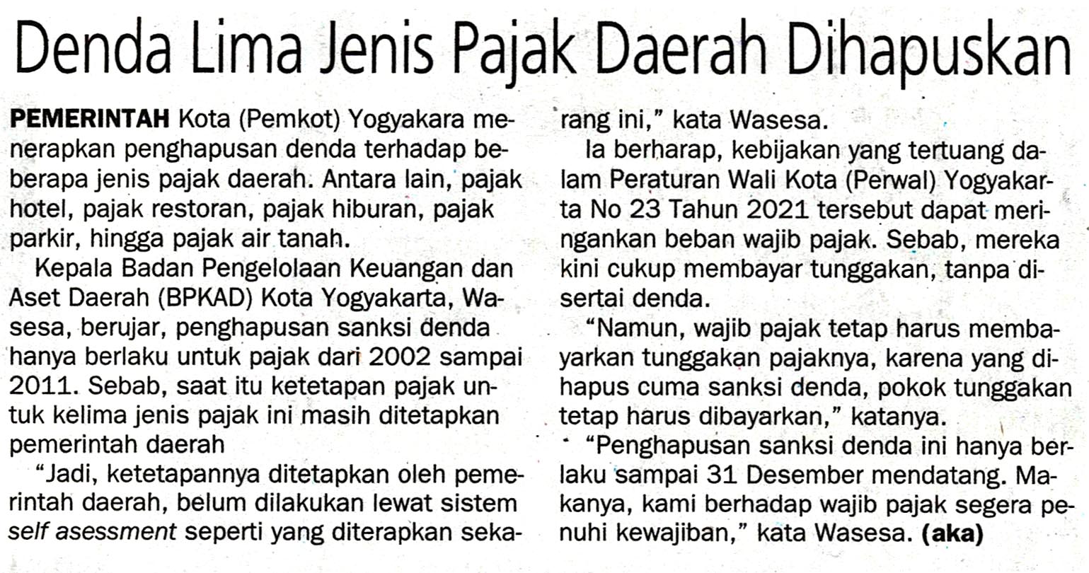 Kliping jogja terbaru
