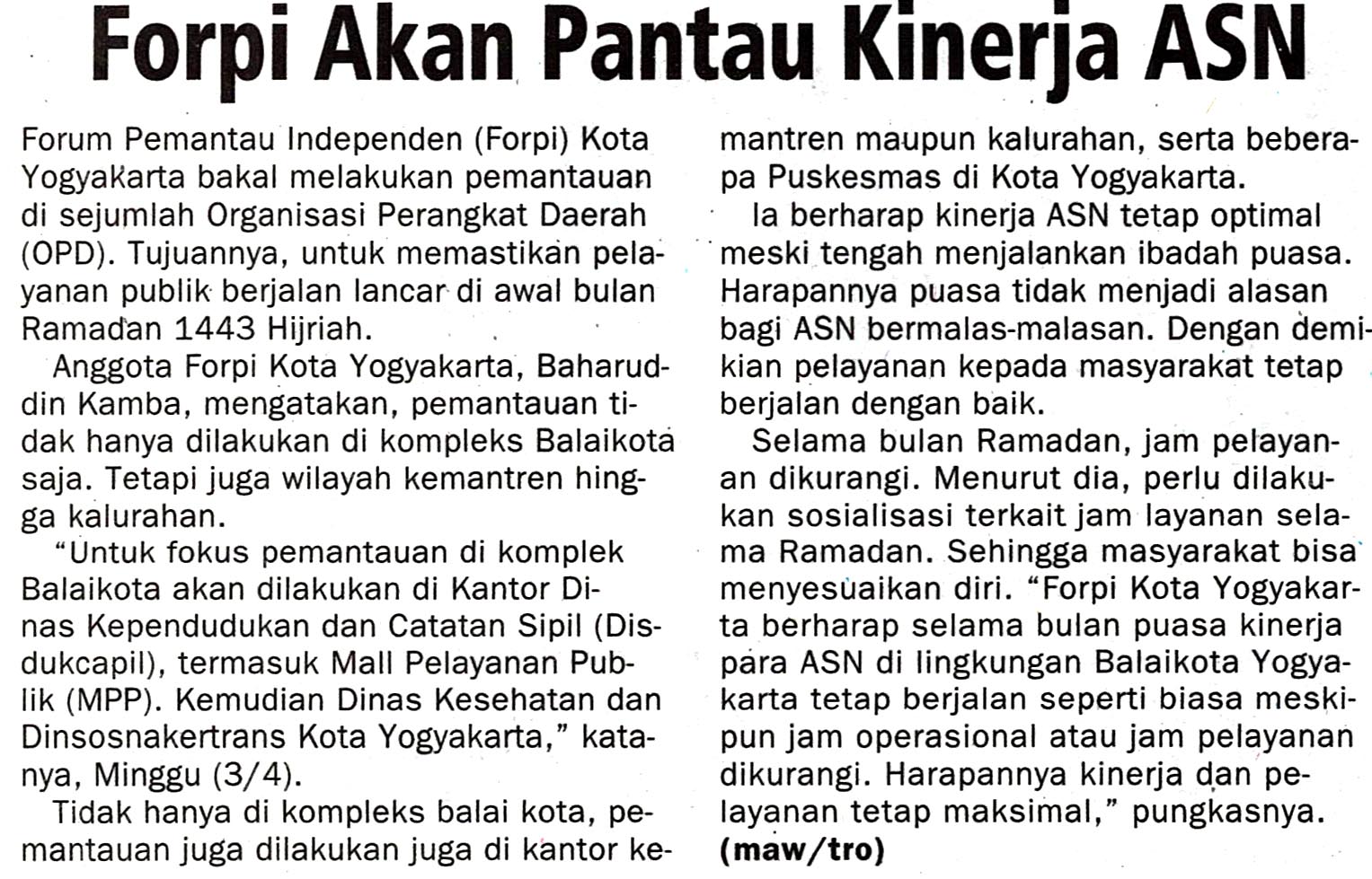 Kliping jogja terbaru