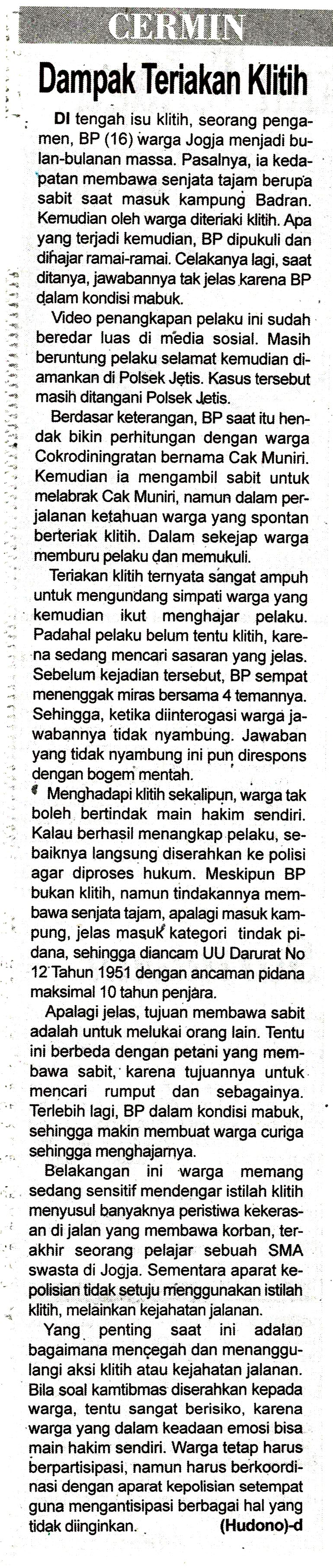 Kliping jogja terbaru