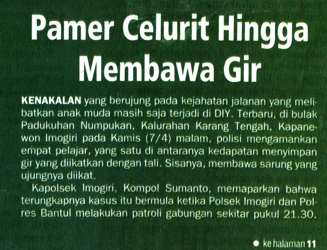 Kliping jogja terbaru