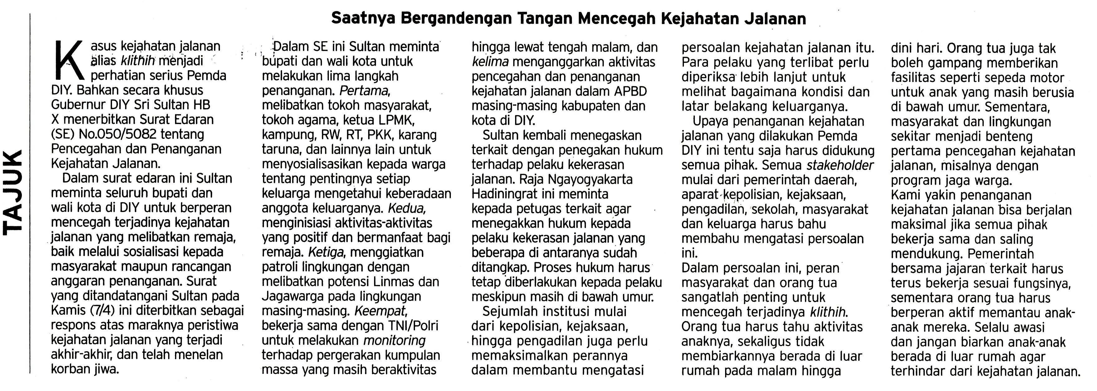 Kliping jogja terbaru
