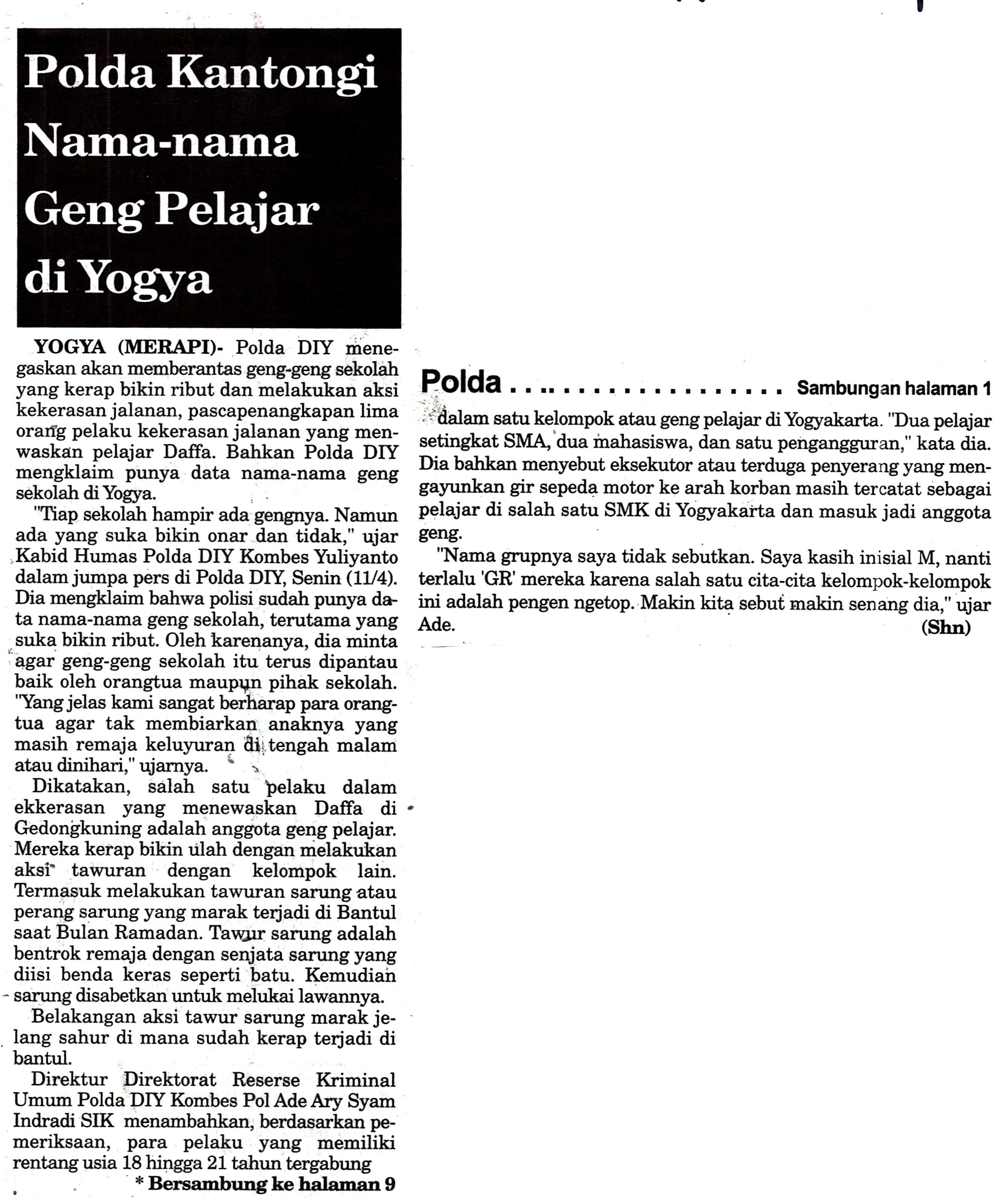 Kliping jogja terbaru