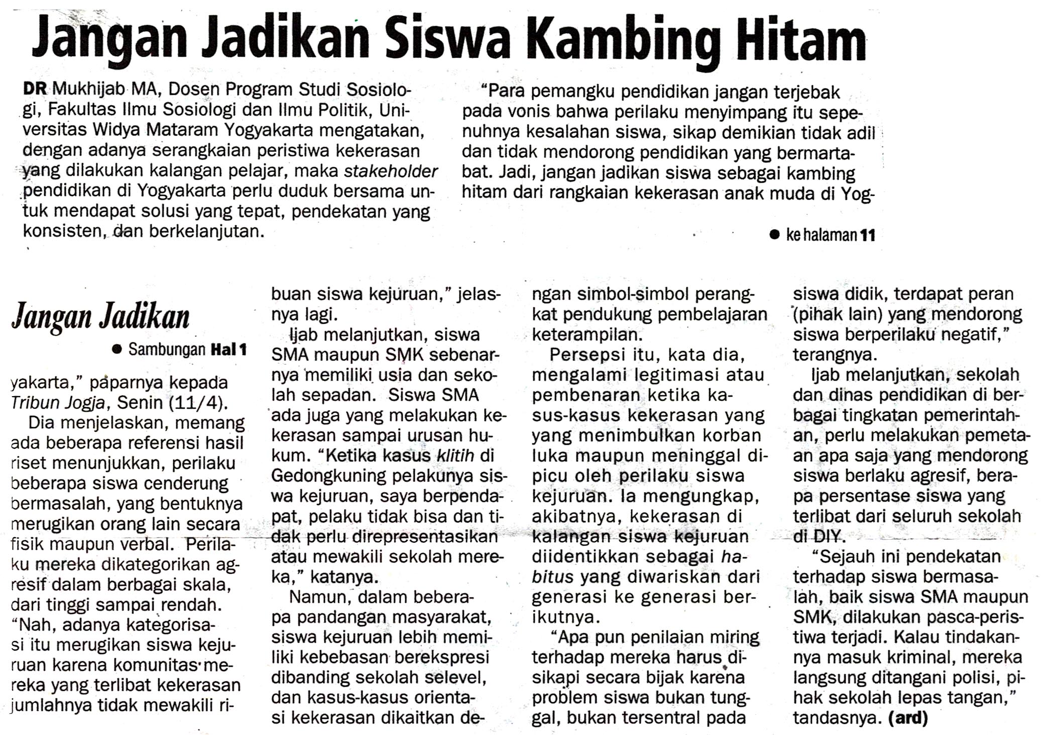 Kliping jogja terbaru