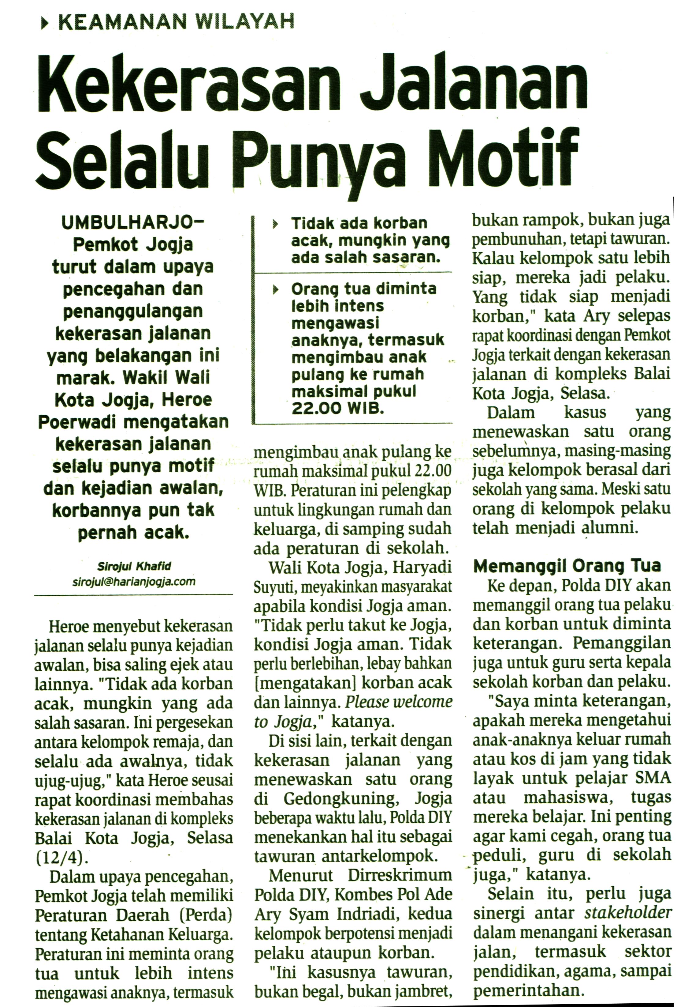 Kliping jogja terbaru