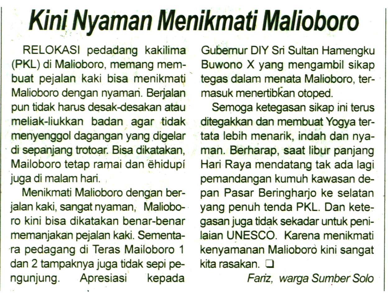 Kliping jogja terbaru