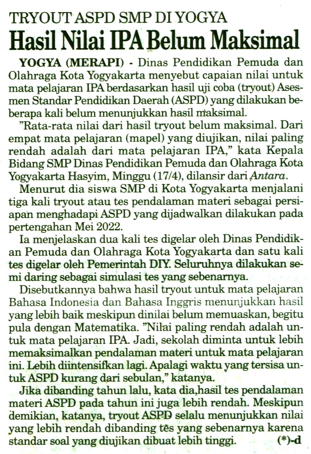 Kliping jogja terbaru