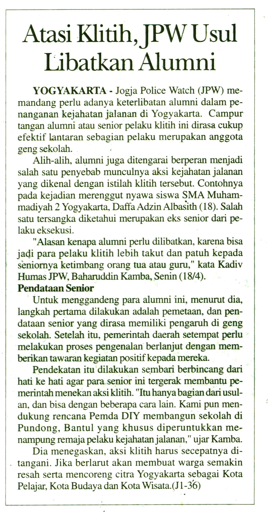 Kliping jogja terbaru