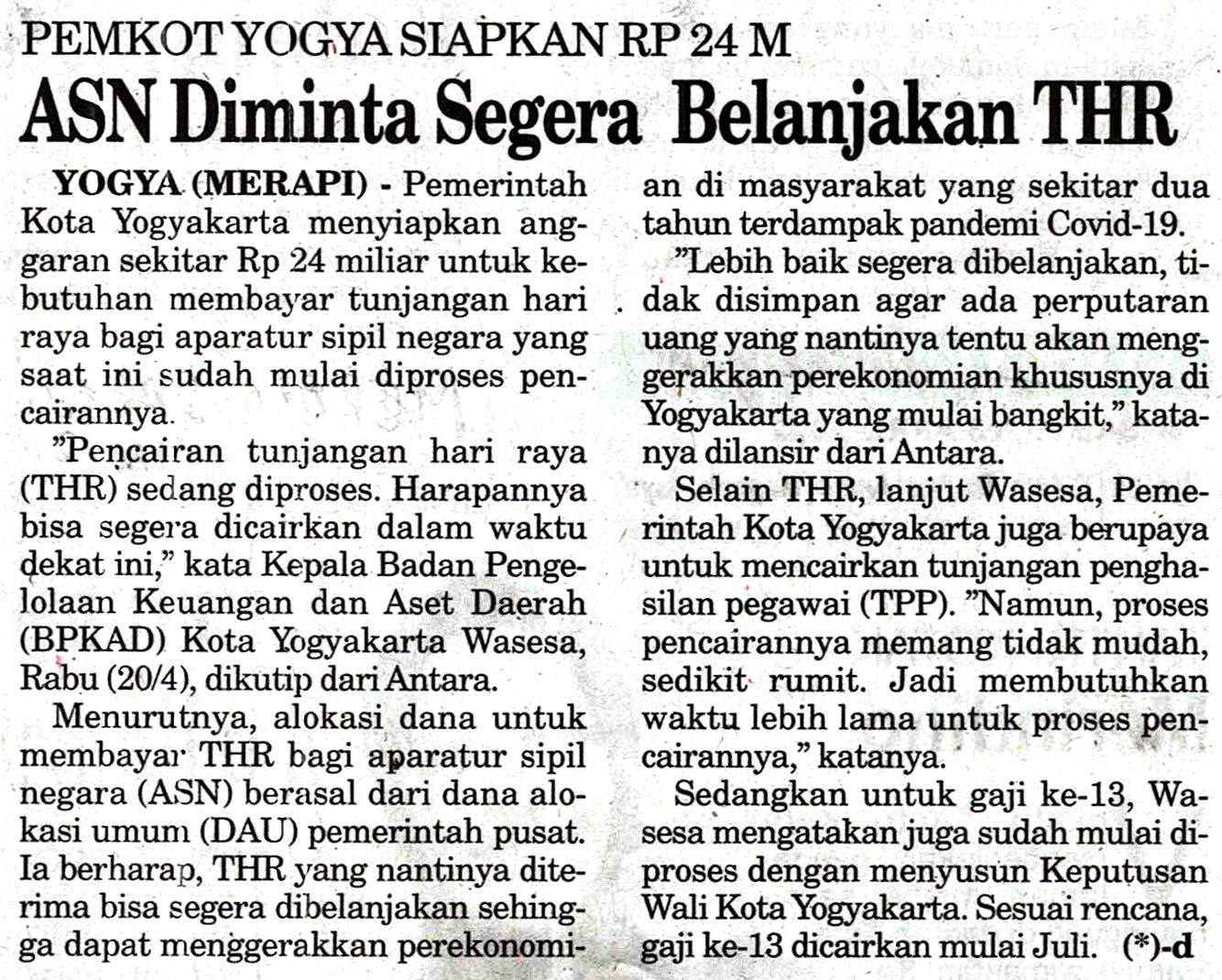 Kliping jogja terbaru