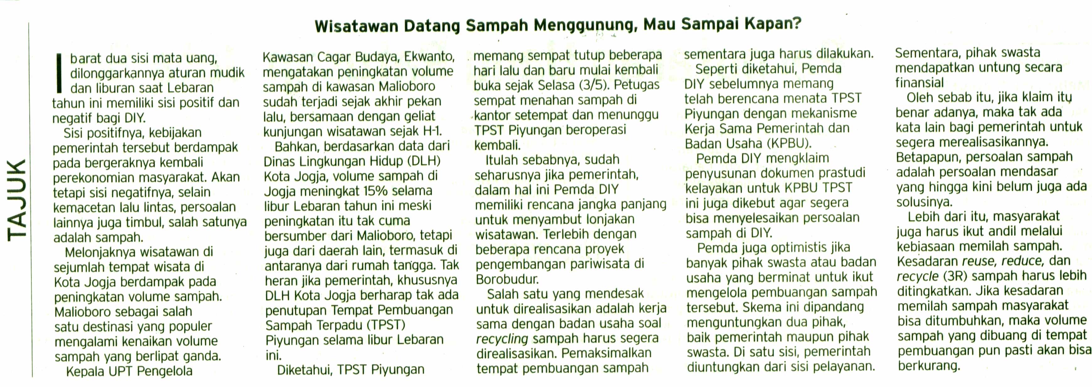 Kliping jogja terbaru