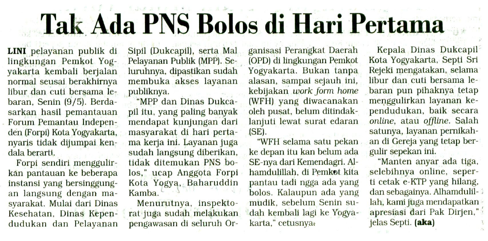 Kliping jogja terbaru