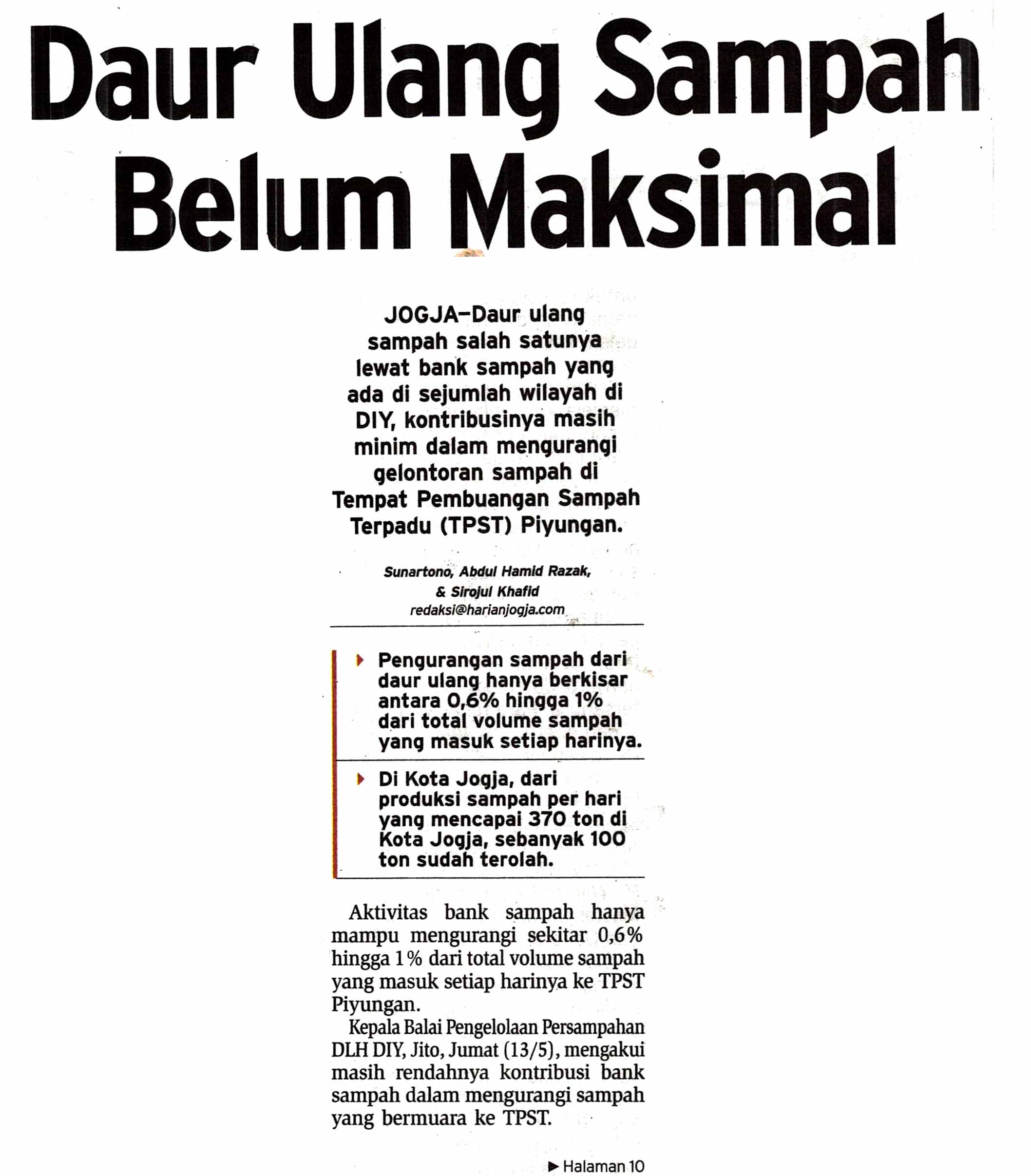 Kliping jogja terbaru