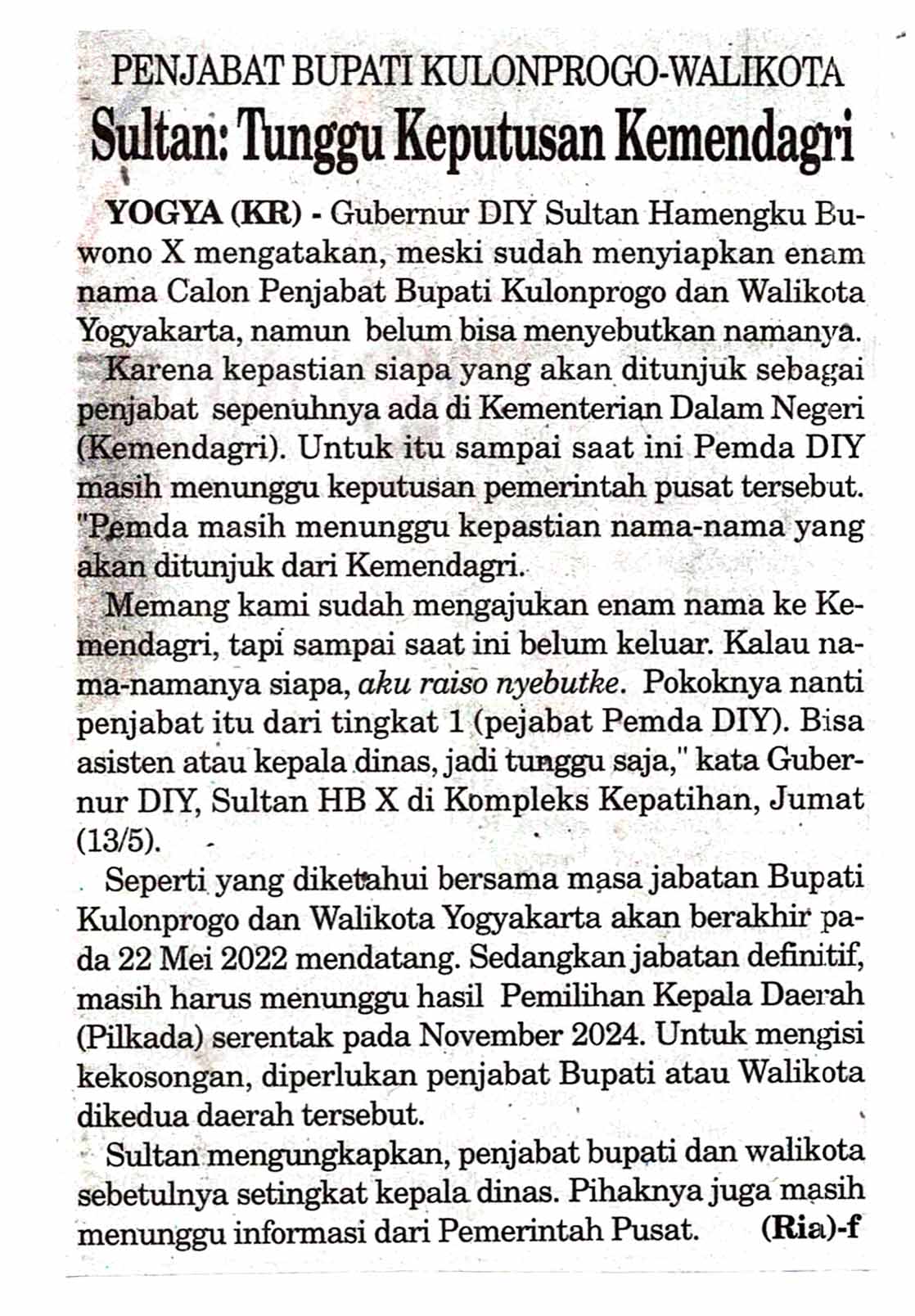 Kliping jogja terbaru