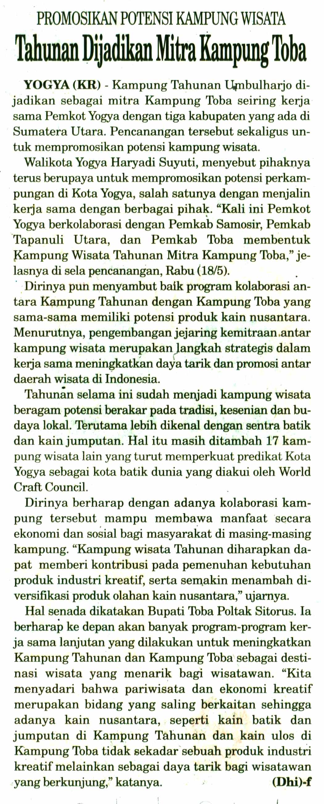 Kliping jogja terbaru