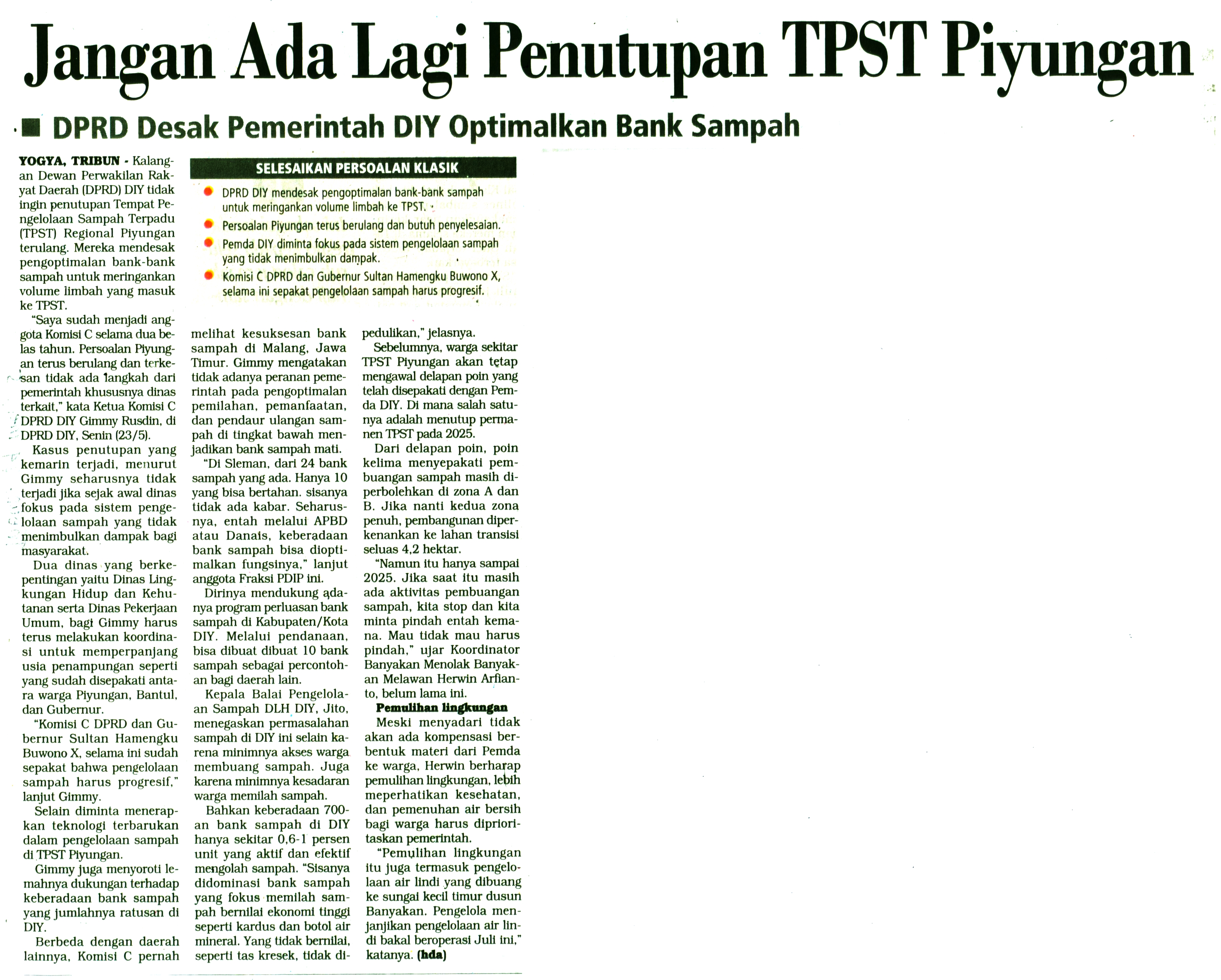 Kliping jogja terbaru